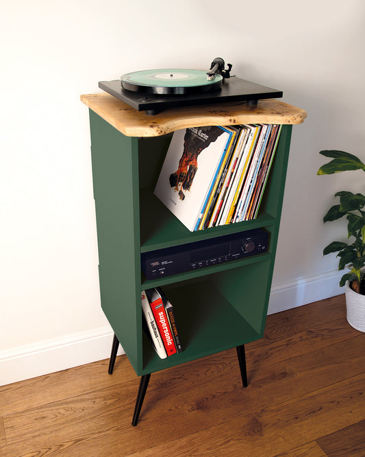 Tall Compact Vinyl Record Cabinet