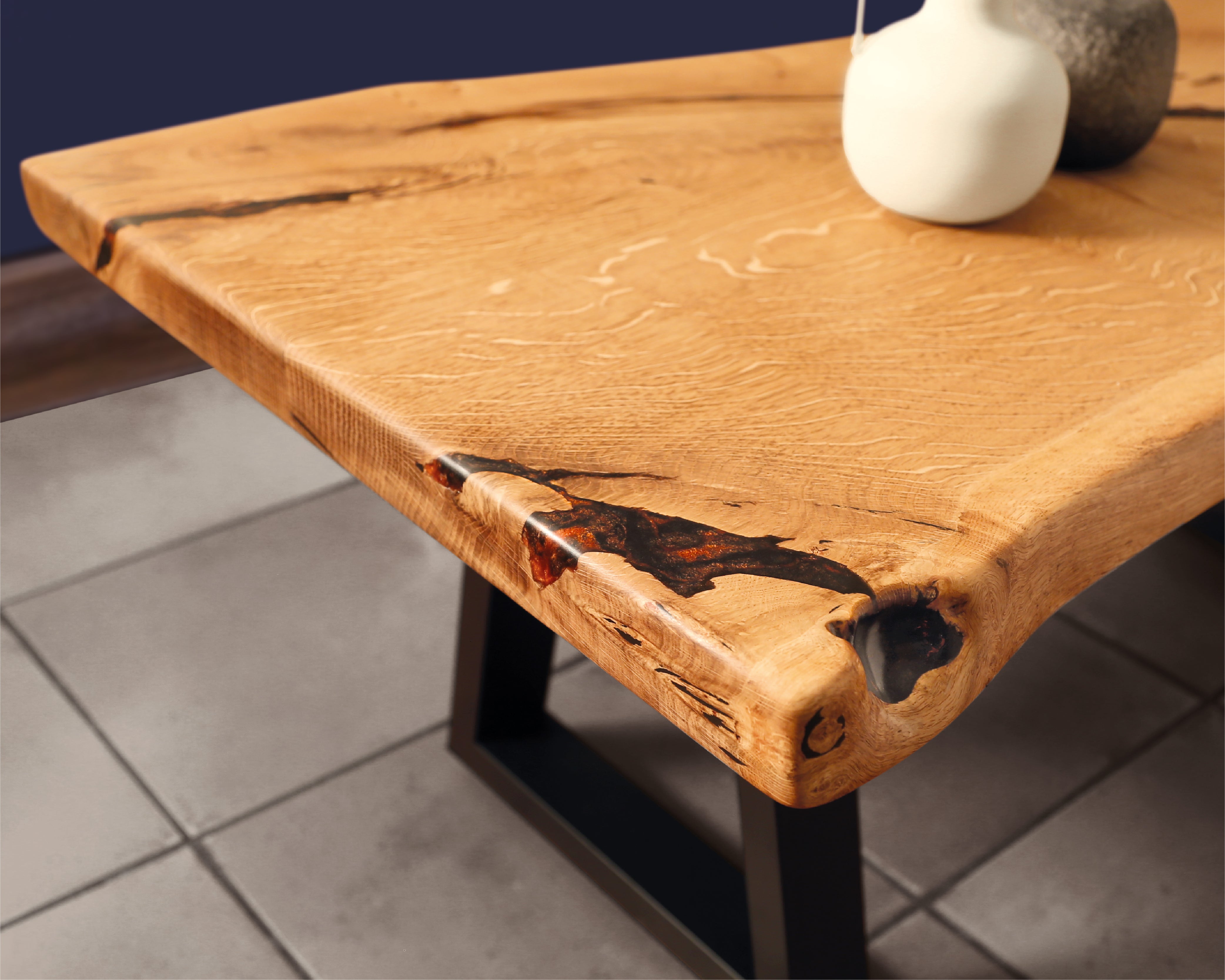 Waney edge online resin table